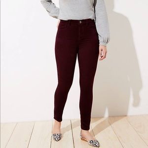 SOLD Loft High Waist Curvy Skinny Corduroy Pants